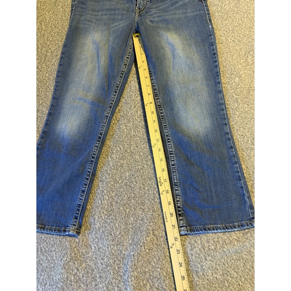 Silver Jeans Suki Capri Mid 31" x 22.5" blue denim stretch regular embroidery - Picture 7 of 15